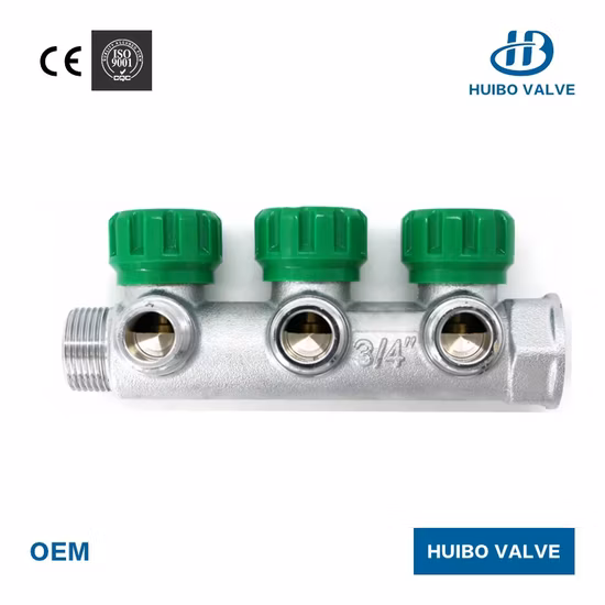 Nickel Plated Brass Manifold with Pex Connection