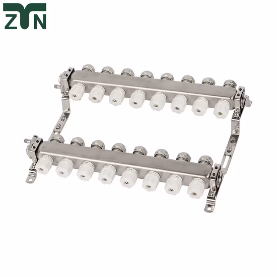 Fußbodenheizungssysteme und Teileverteiler aus Edelstahl/Messing